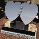 Double heart headstone