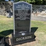 Installed headstone prepared from drawing.